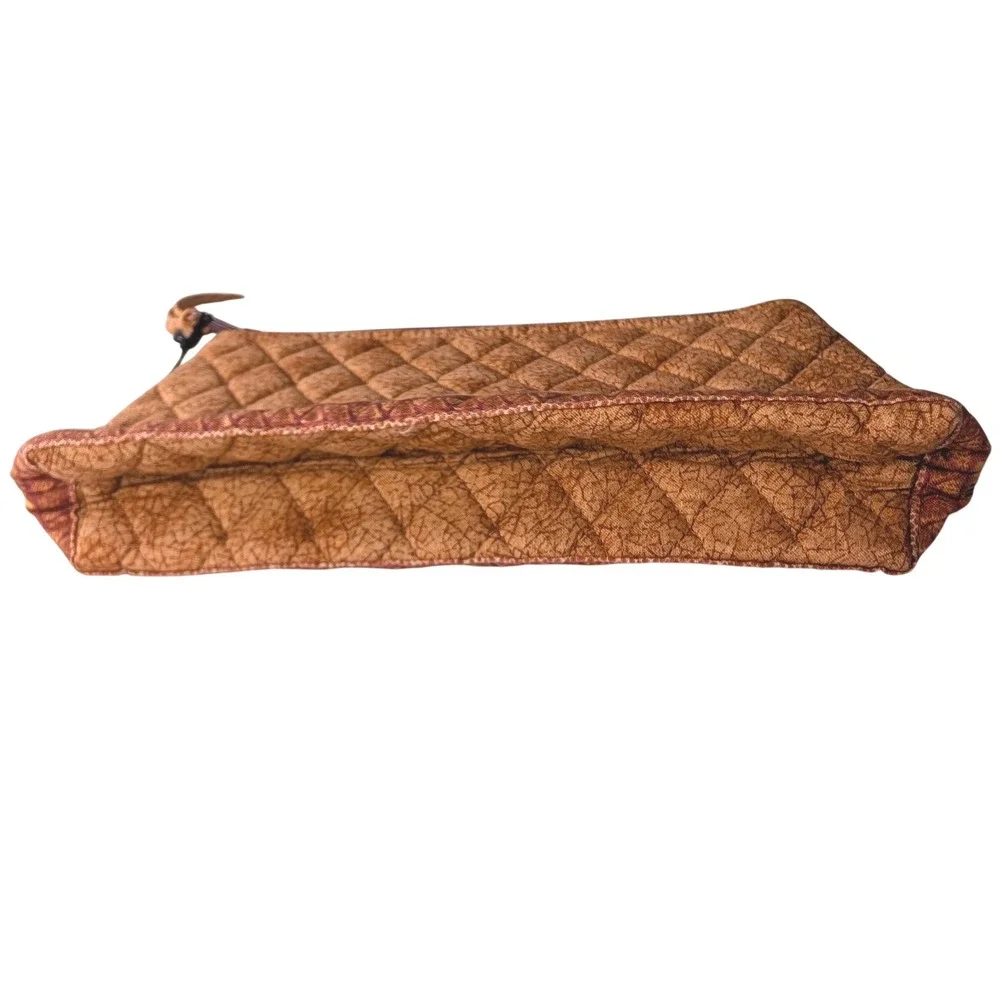 Elizabeth Austen New York Quilted Cosmetic Bag Safari Giraffe Zebra Print Pouch